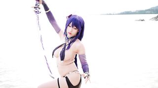 Haneame Genshin Impact BTS Beach Photoshoot