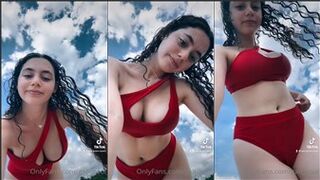 Gali Gool Sexy Red Bikini Strip Tease