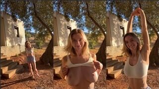 YouRina Nude Outdoor Boobs Tease